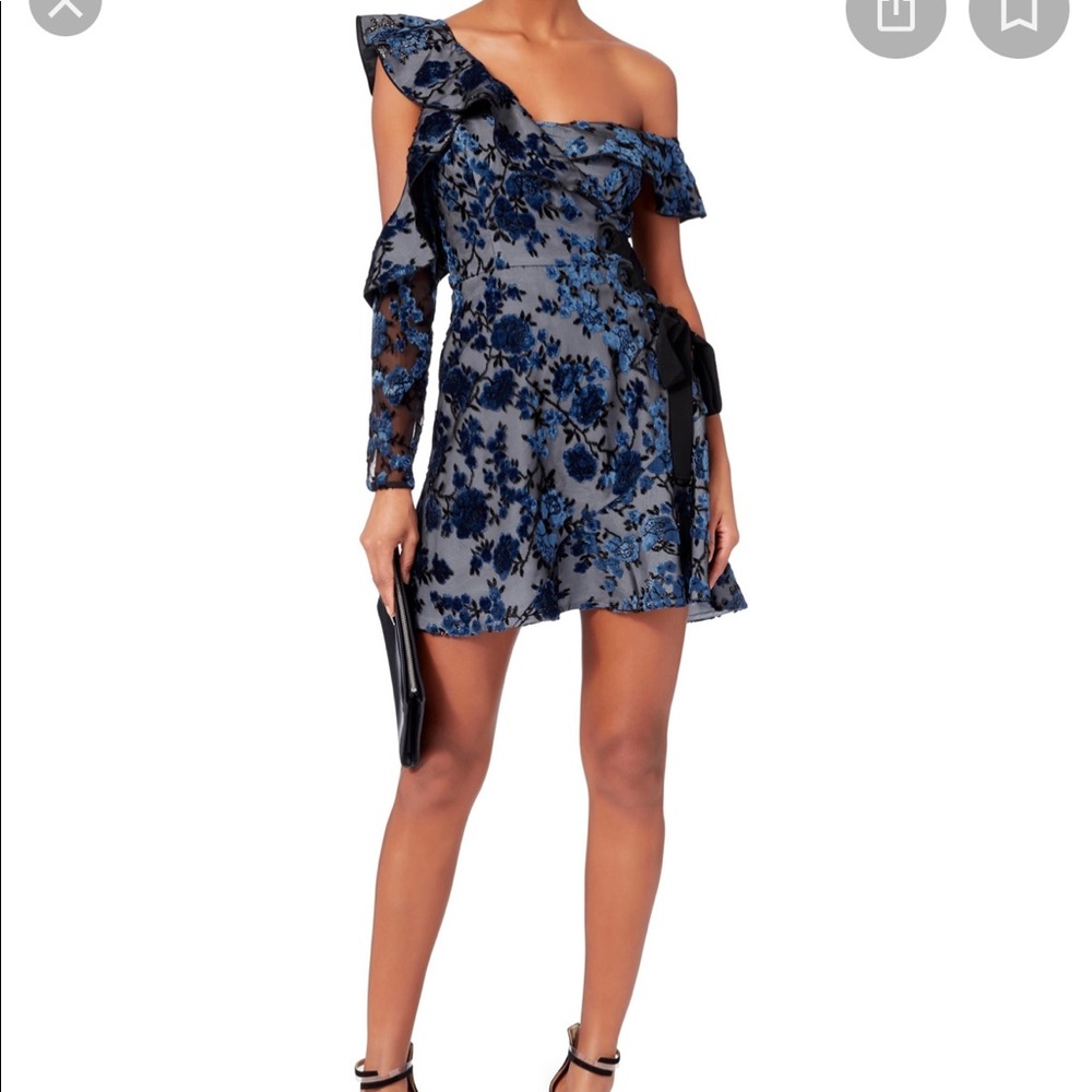 Self-Portrait Eyelet Wrap Mini Dress